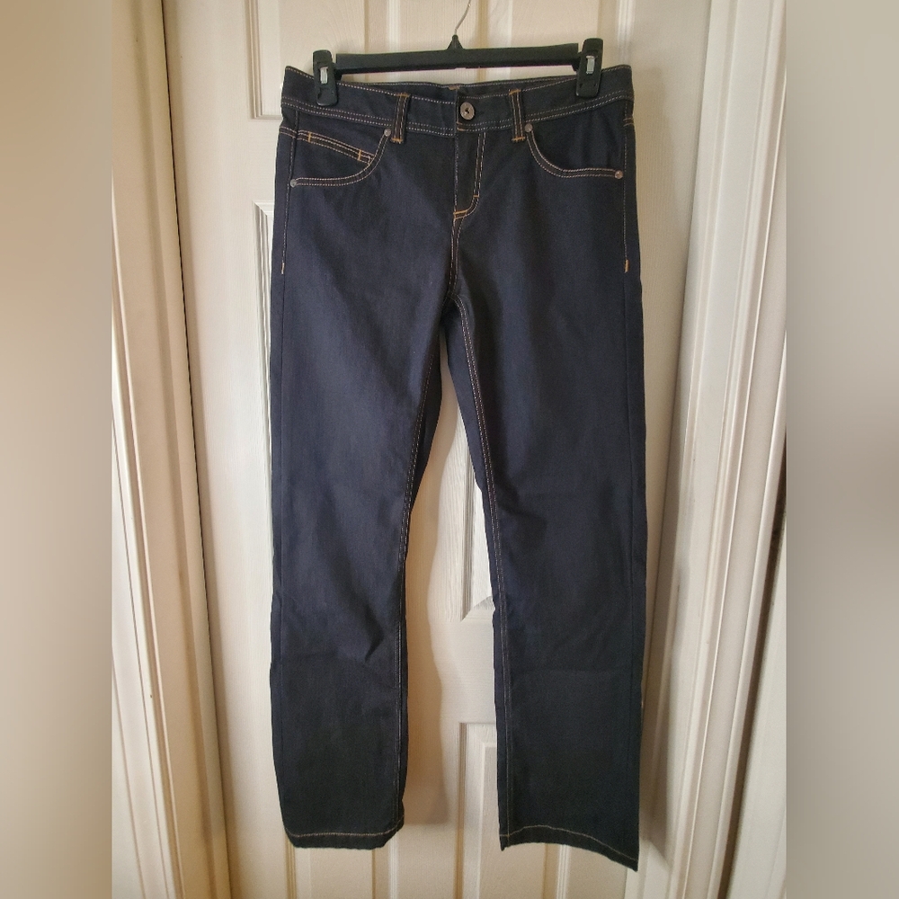 Athleta Like New Womens 10 Black Denim Midrise Stretch Denim